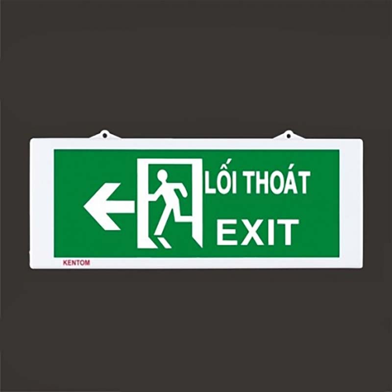 Đèn exit Kentom 1 mặt chỉ hướng